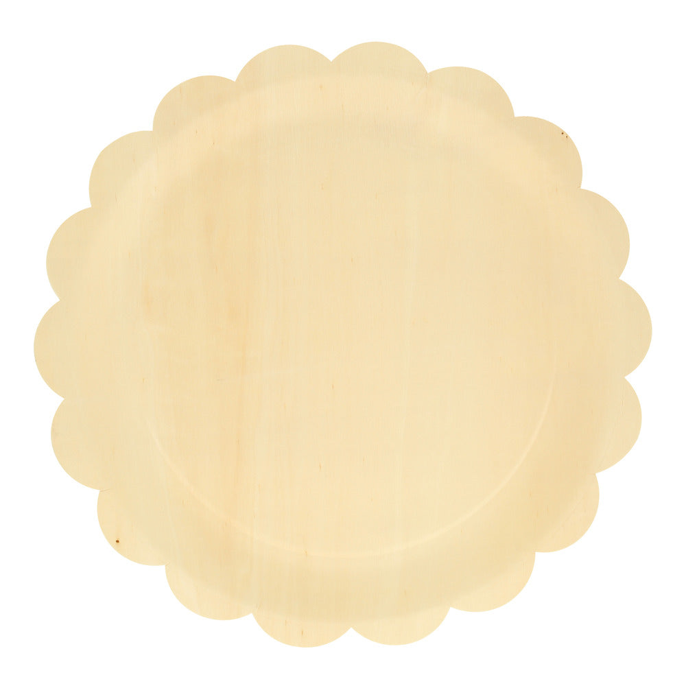 Platos de madera con orilla de redondeada - grandes
