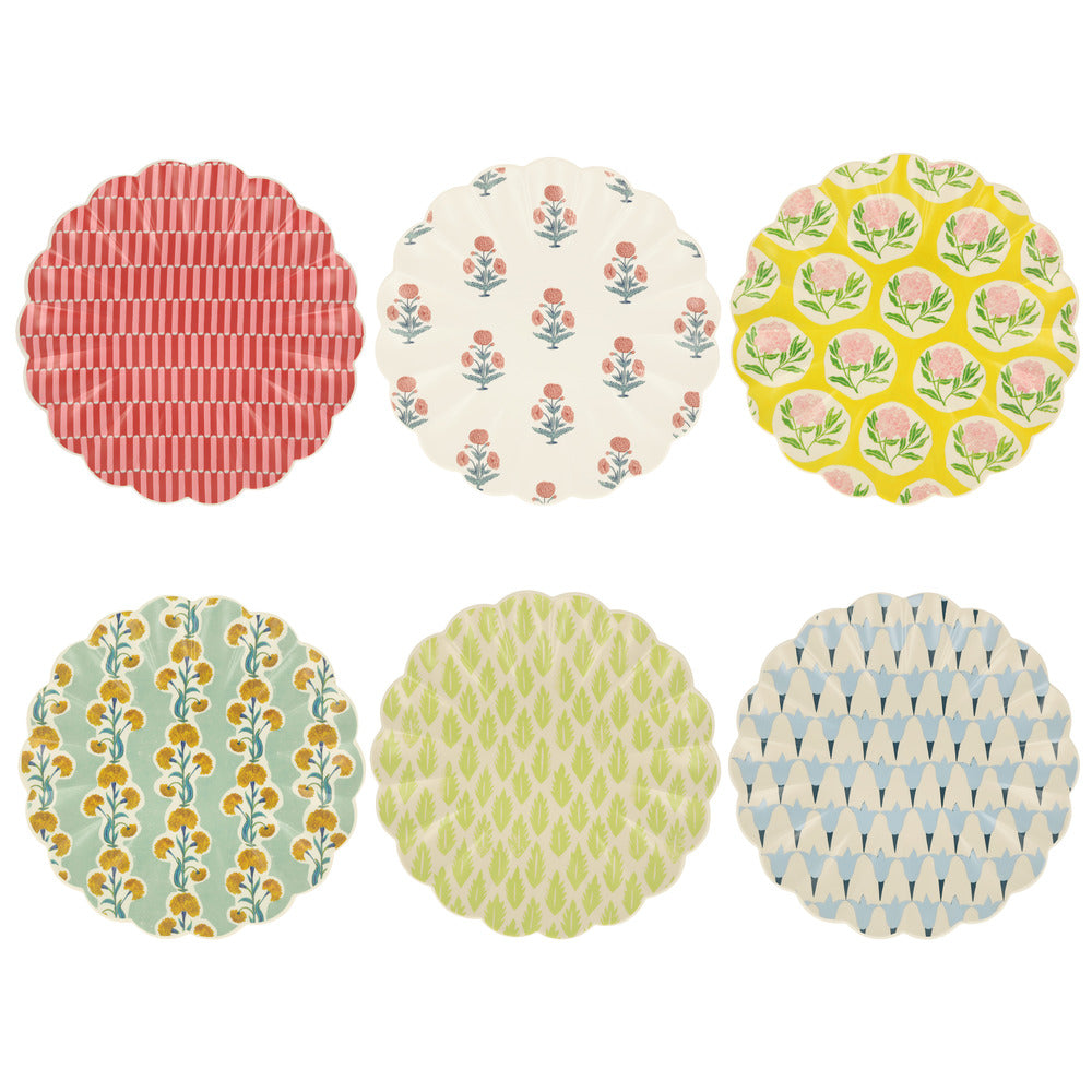 Platos de plástico reciclado Molly Mahon x Meri Meri - grandes