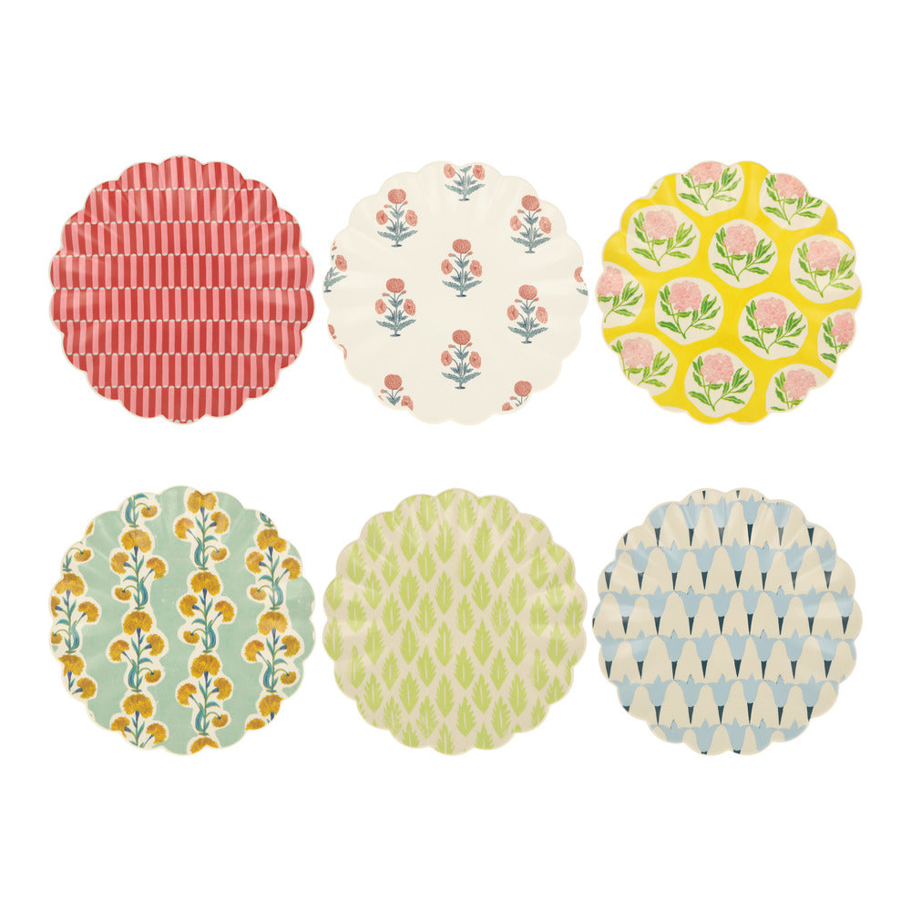 Set x 6 platos reutilizables Molly Mahon - pequeños