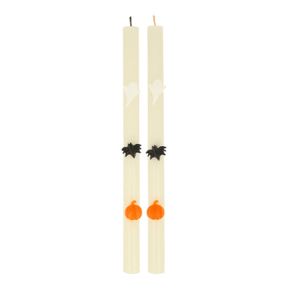 Velas de mesa con iconos de Halloween