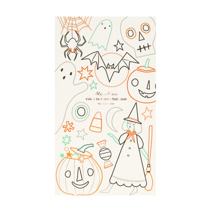 Mantel de papel - dibujos de Halloween para pintar