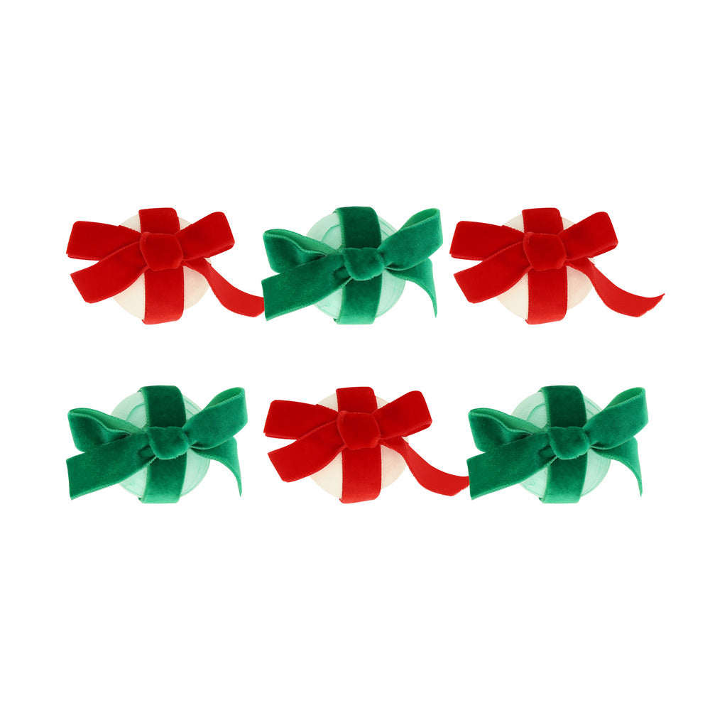 Bolitas sorpresa con lazo de terciopelo