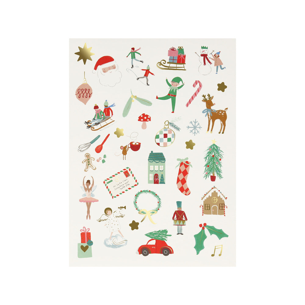 Hojas de stickers - iconos de Navidad (10 hojas)