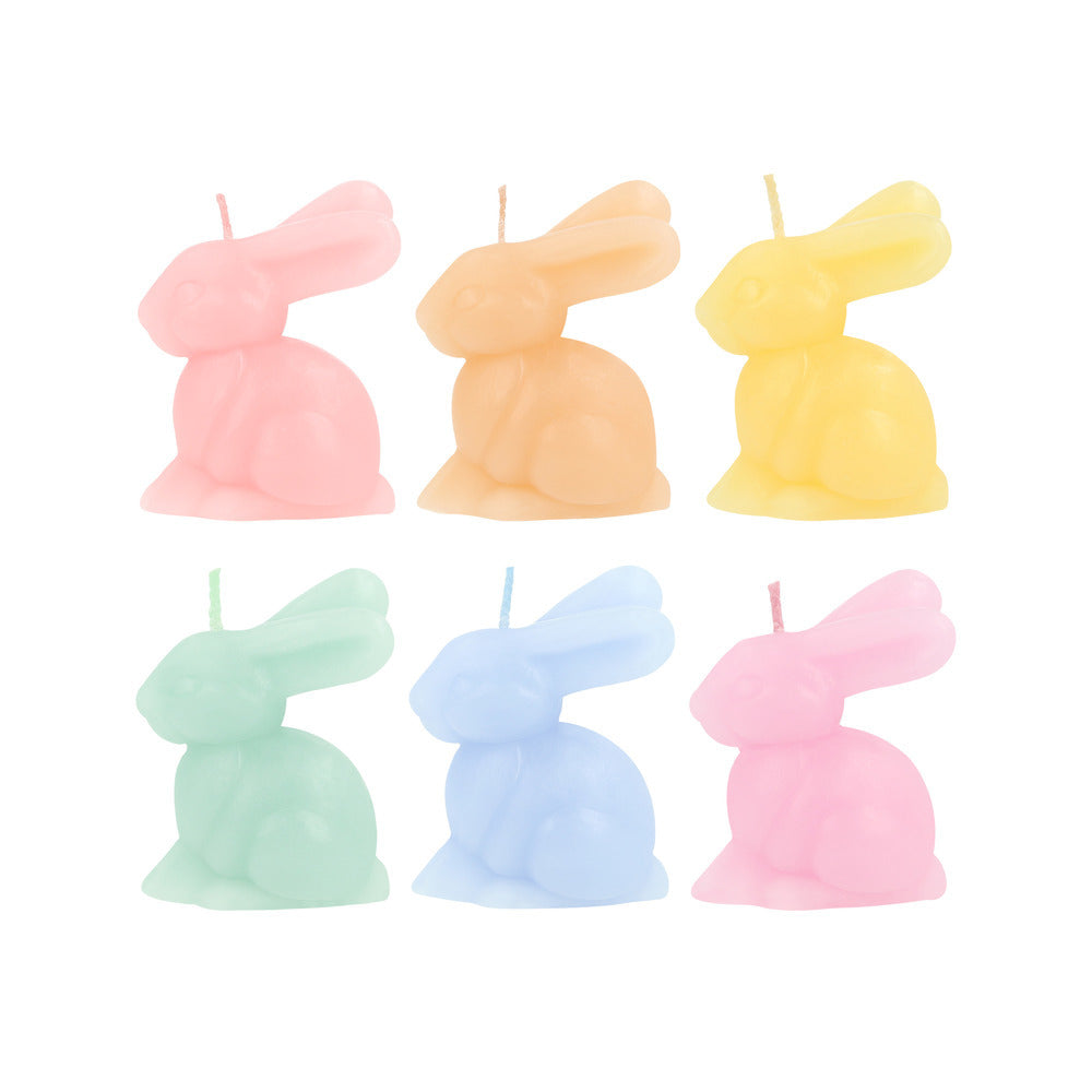 Velas de mesa con forma de conejo x 6
