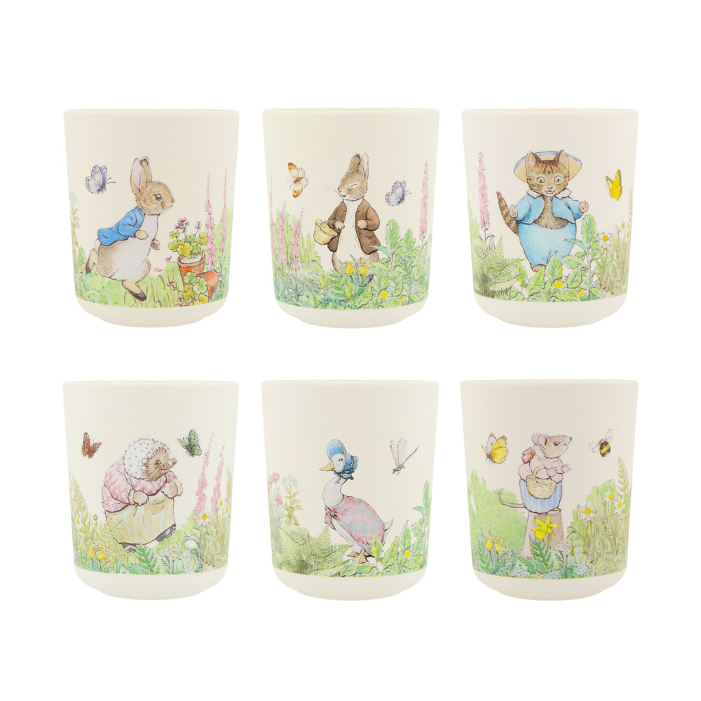 Set x 6 vasos de melamina Peter Rabbit