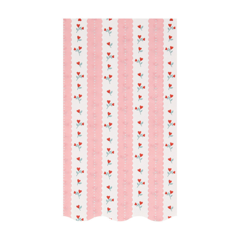 Servilletas rayas y flores pequeñas - alargadas