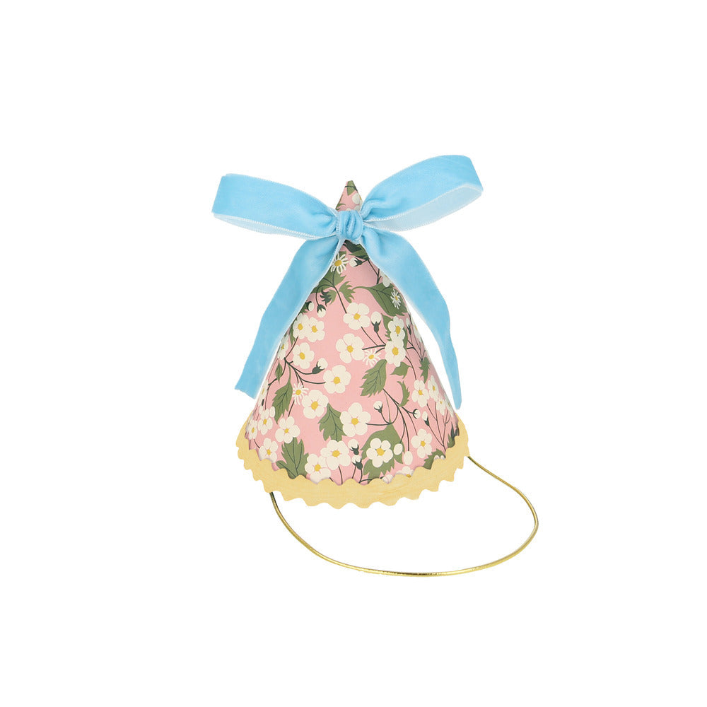 Gorros de cumpleaños flores Liberty