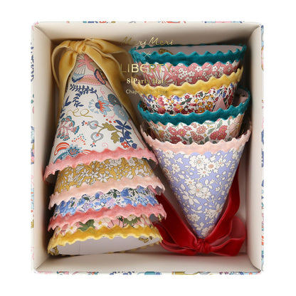 Gorros de cumpleaños flores Liberty