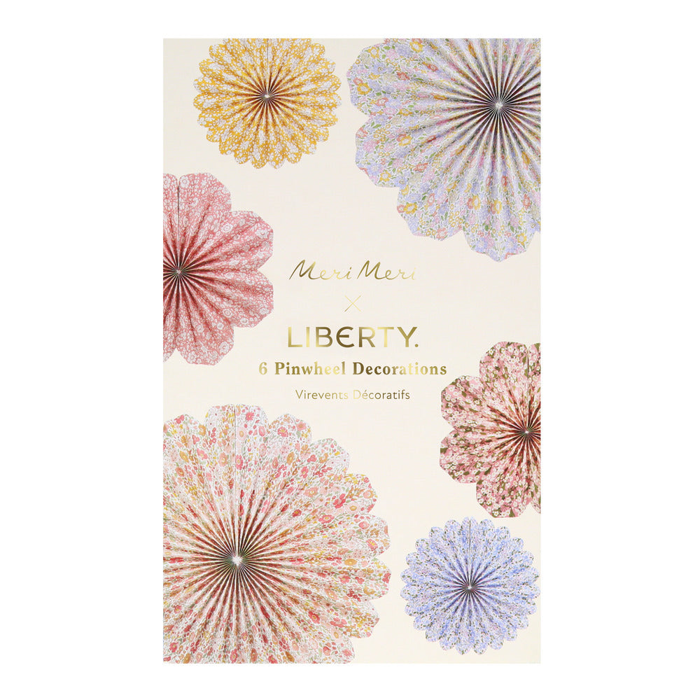 Abanicos decorativos de papel flores Liberty