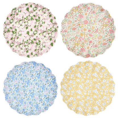 Set x 4 platos de melamina flores Liberty - grandes