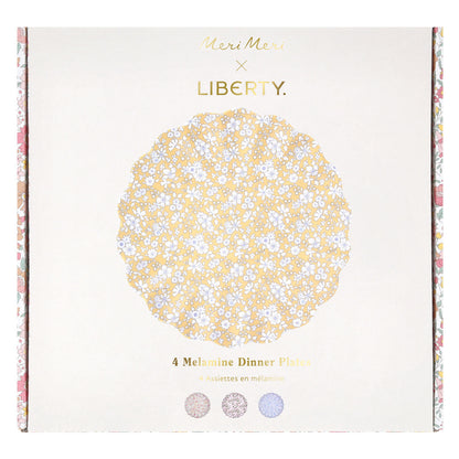 Set x 4 platos de melamina flores Liberty - grandes