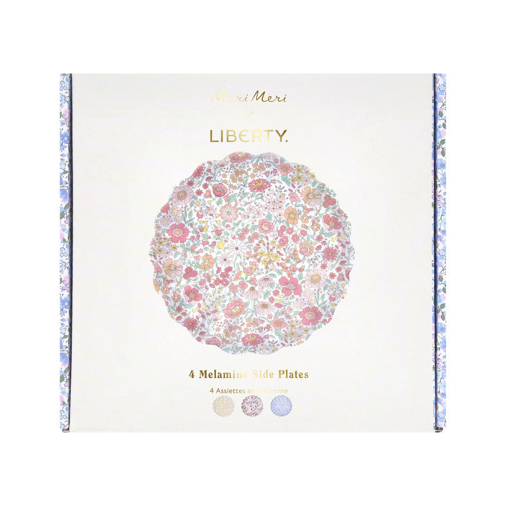 Set x 4 platos de melamina flores Liberty - pequeños
