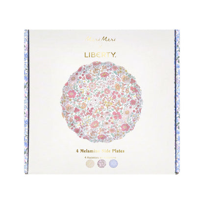 Set x 4 platos de melamina flores Liberty - pequeños