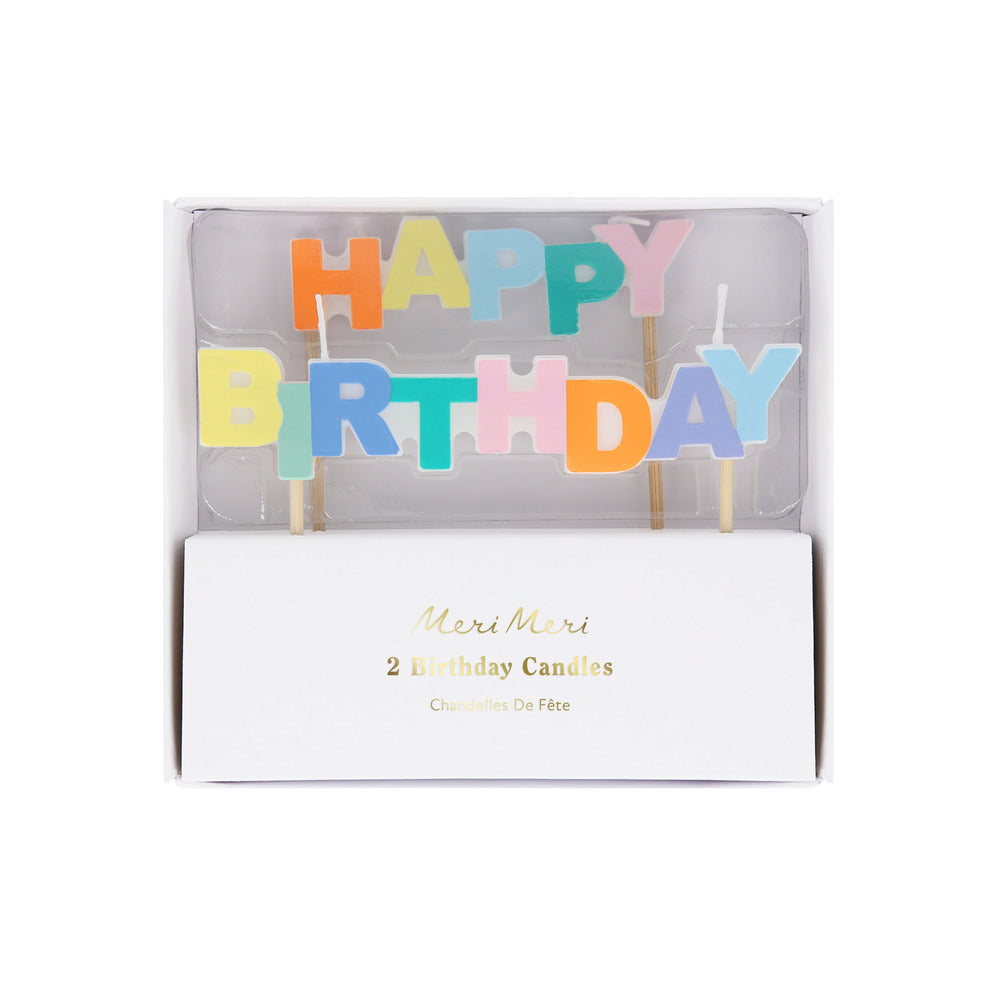 Velas Happy Birthday (set de 2)