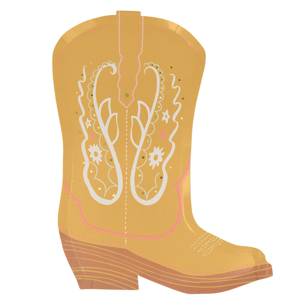 Platos con forma de botas vaqueras