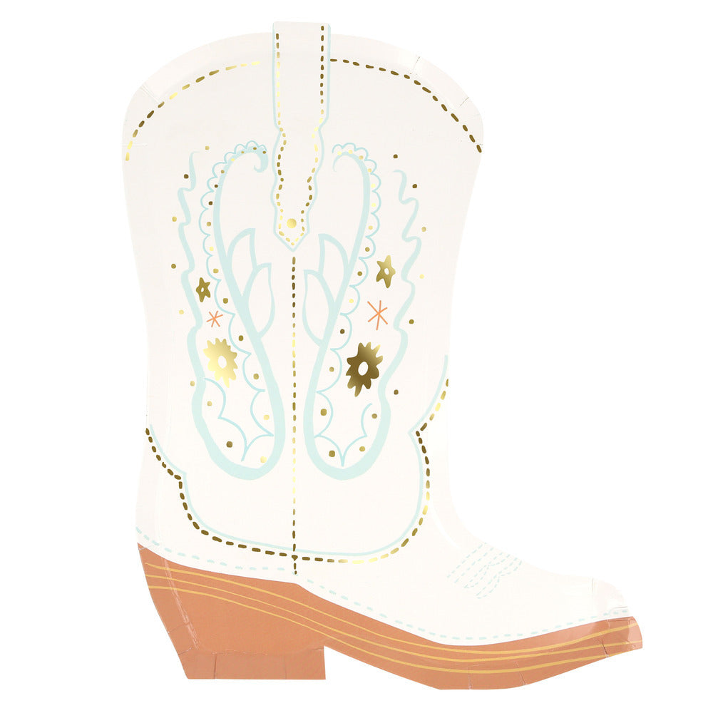 Platos con forma de botas vaqueras