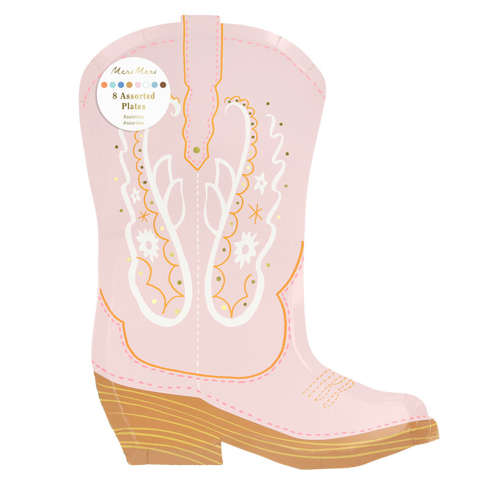 Platos con forma de botas vaqueras