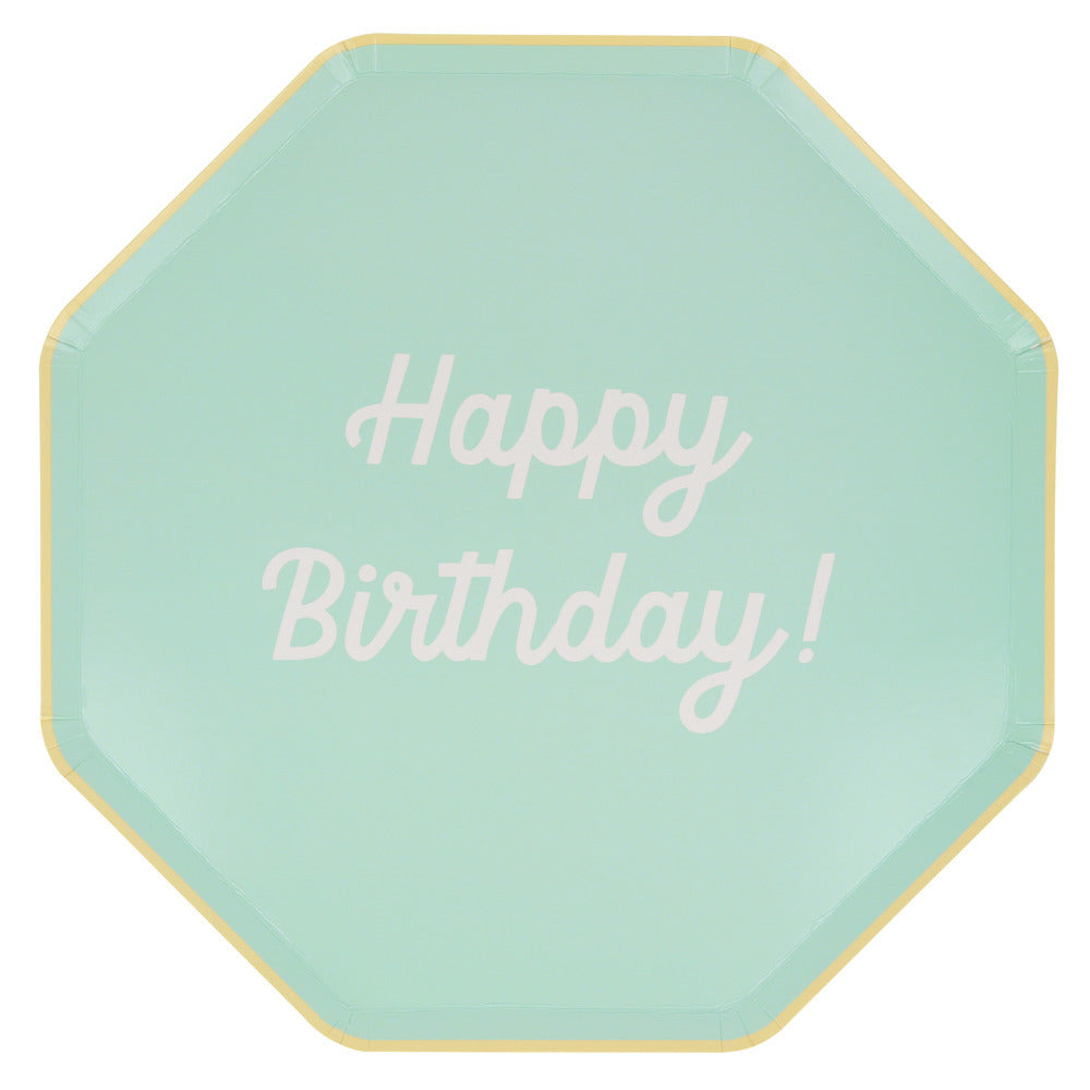 Platos mix Happy Birthday - grandes