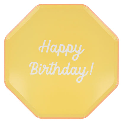 Platos mix Happy Birthday - grandes
