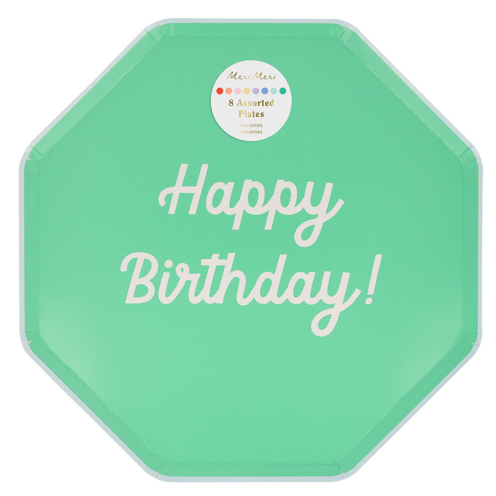 Platos mix Happy Birthday - grandes