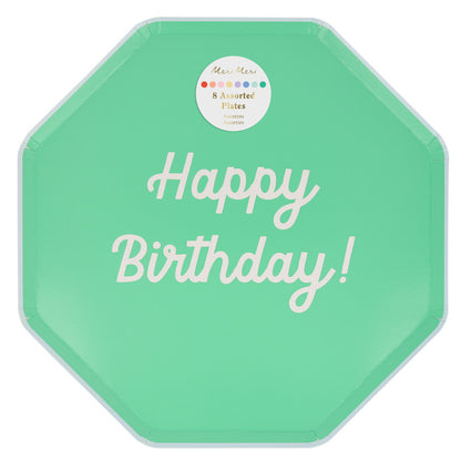 Platos mix Happy Birthday - grandes