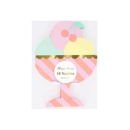 Servilletas con forma de copa de helados