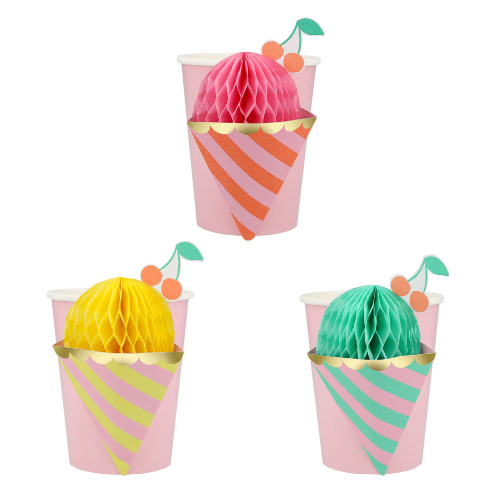 Vasos con funda de helados