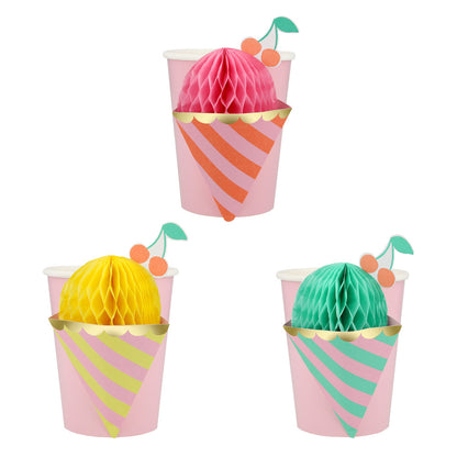 Vasos con funda de helados