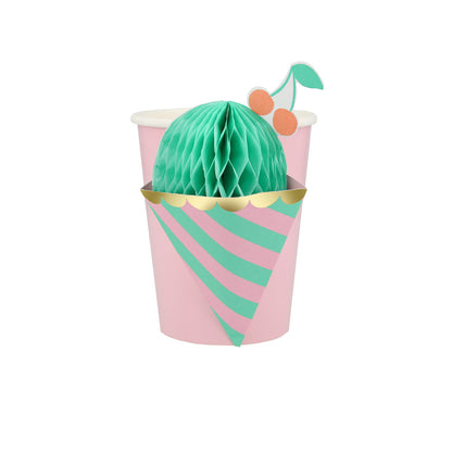 Vasos con funda de helados
