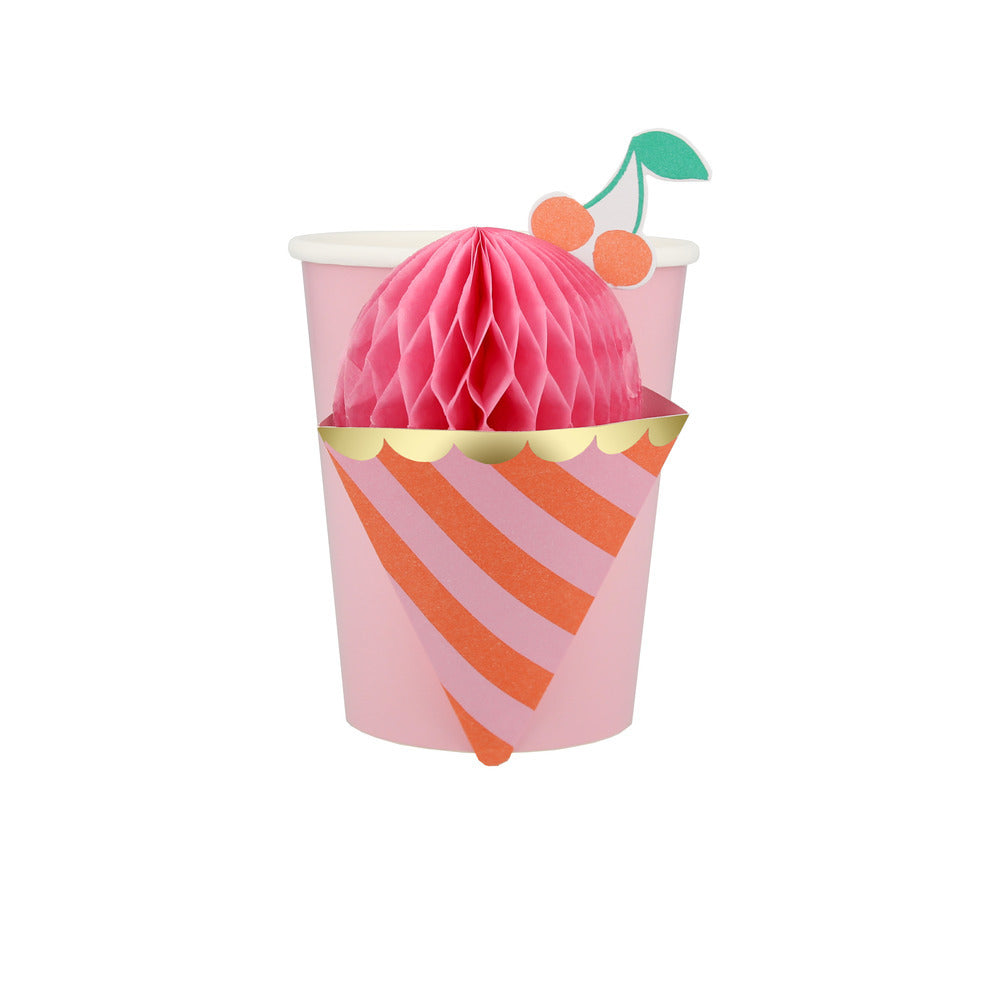 Vasos con funda de helados