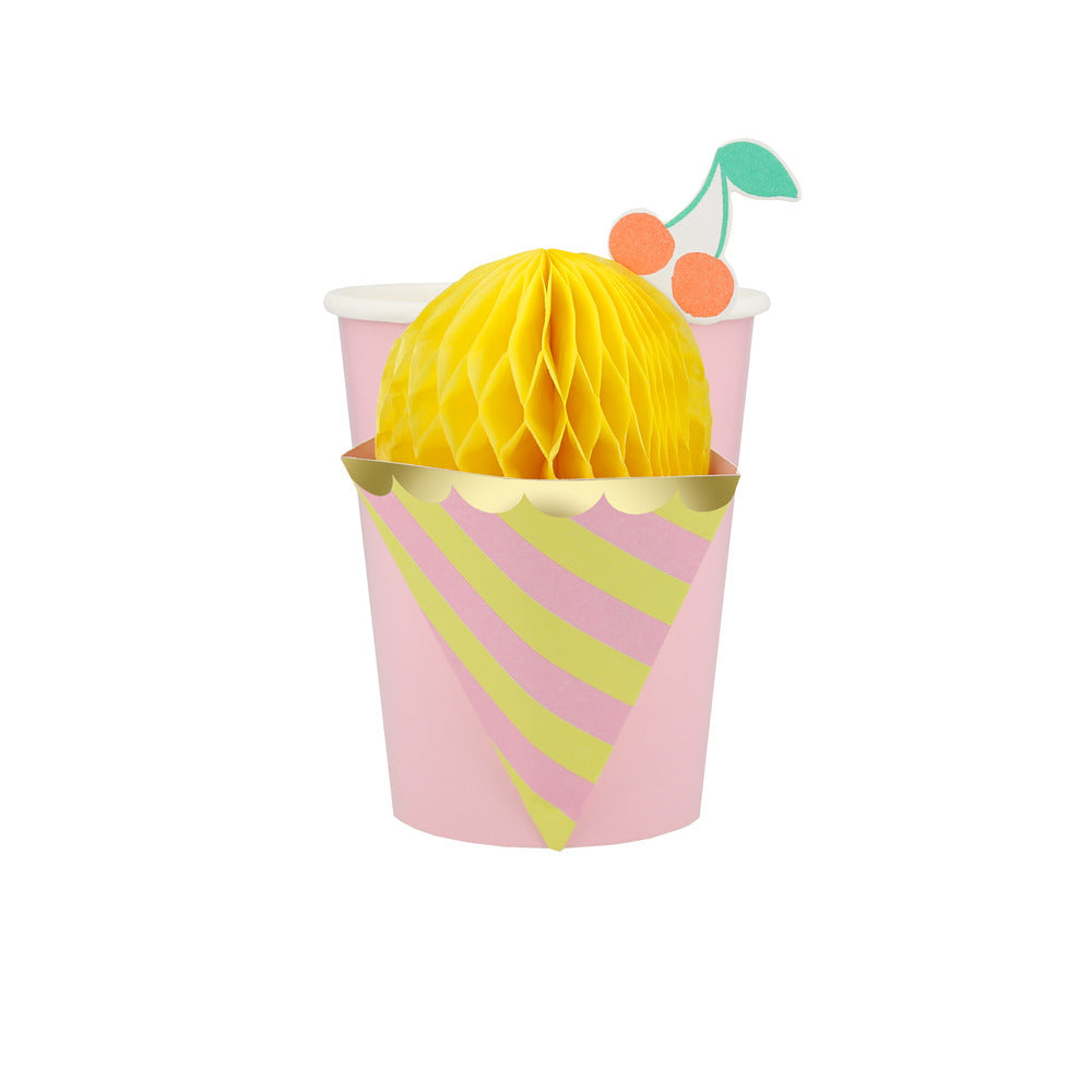 Vasos con funda de helados