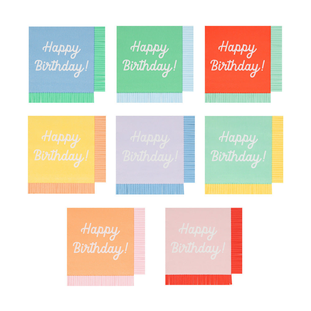 Servilletas mix Happy Birthday - pequeñas