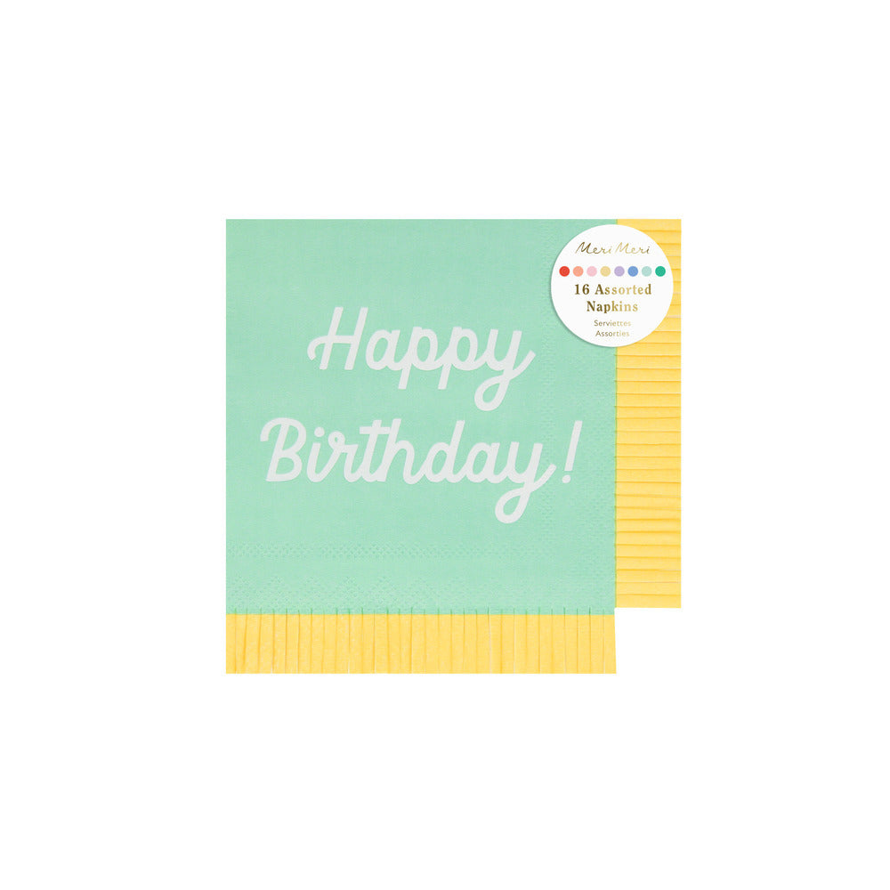 Servilletas mix Happy Birthday - pequeñas