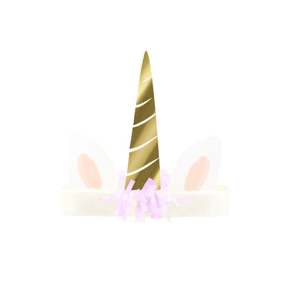 Gorros de cumpleaños unicornios con flores