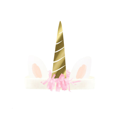 Gorros de cumpleaños unicornios con flores