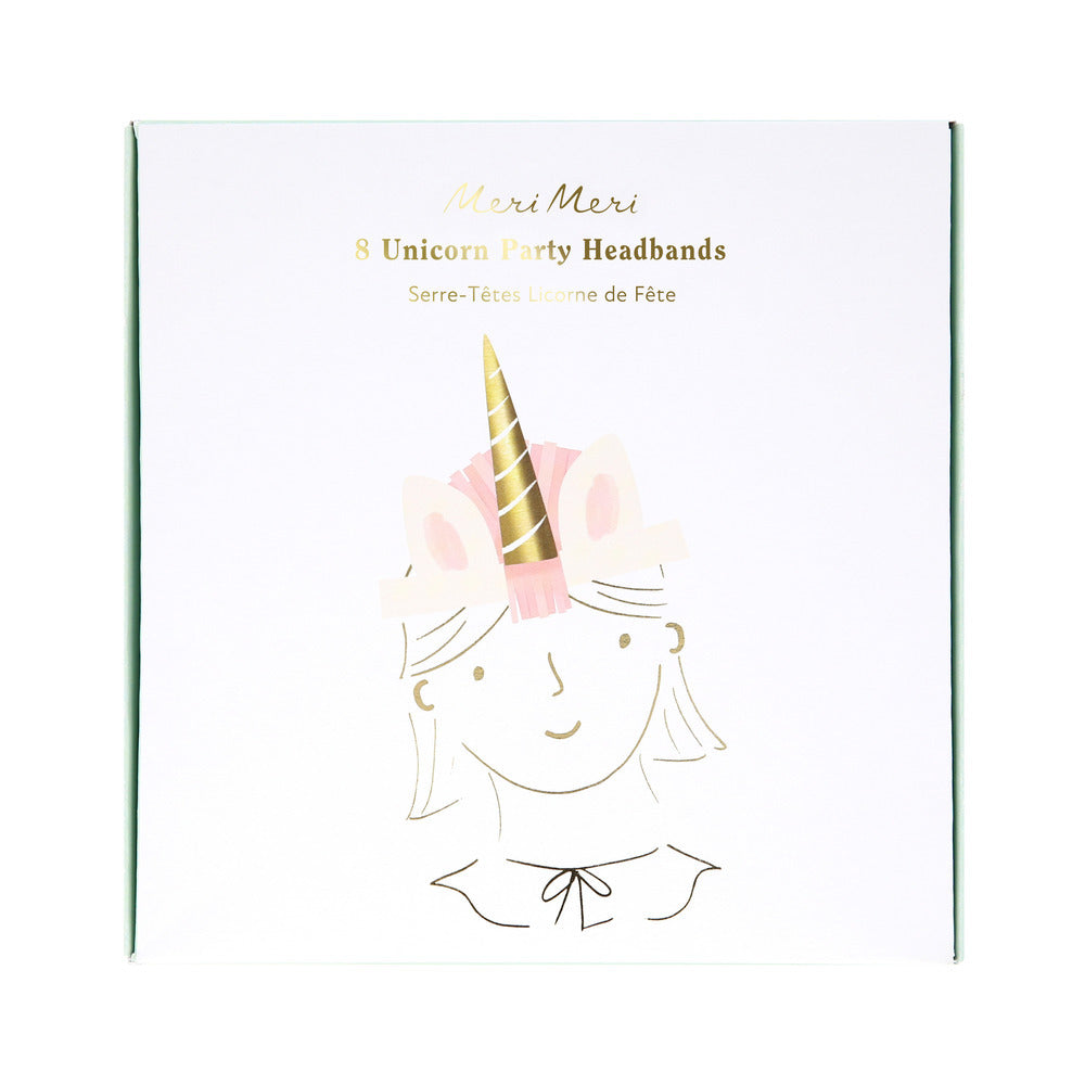 Gorros de cumpleaños unicornios con flores