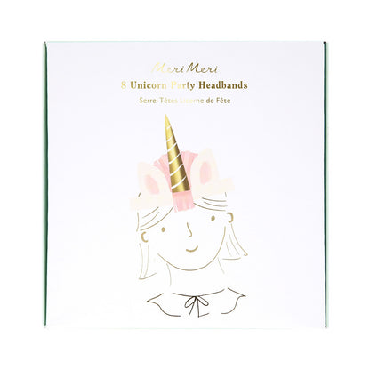 Gorros de cumpleaños unicornios con flores