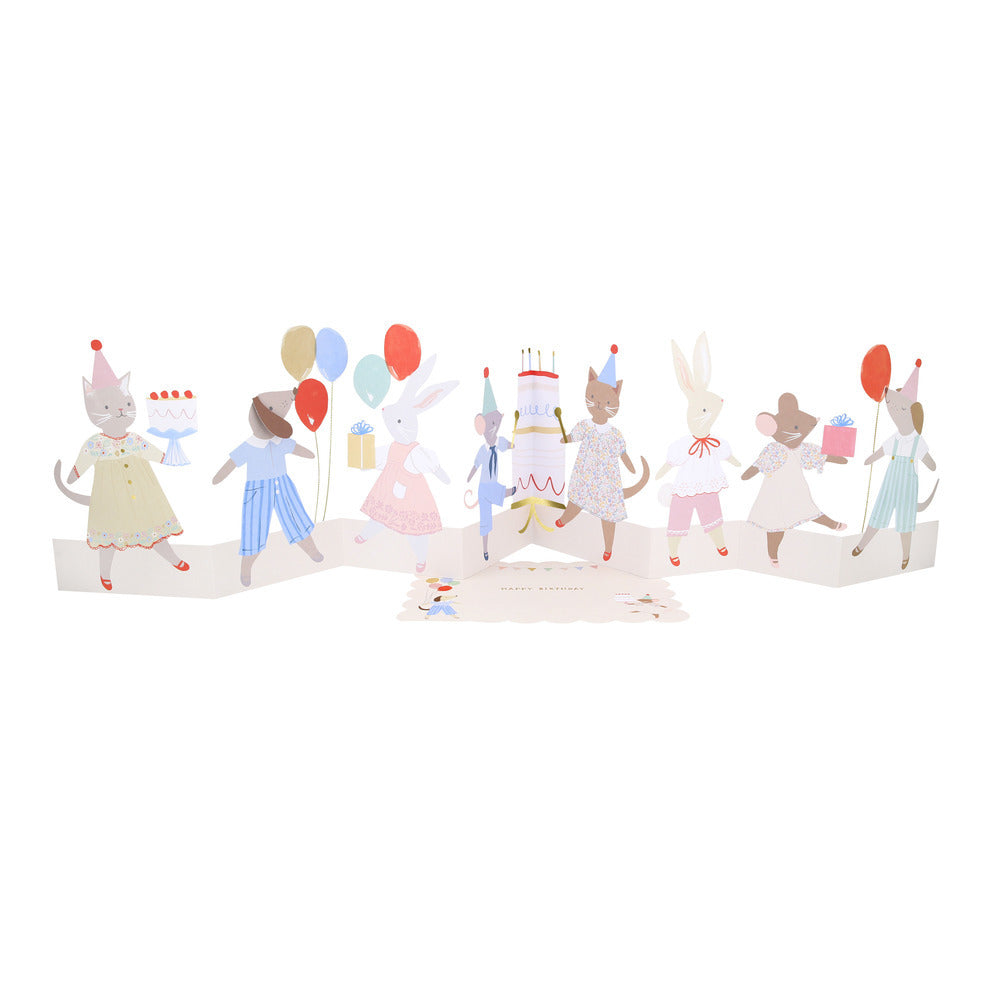 Tarjeta -  fiesta de animalitos (happy birthday)