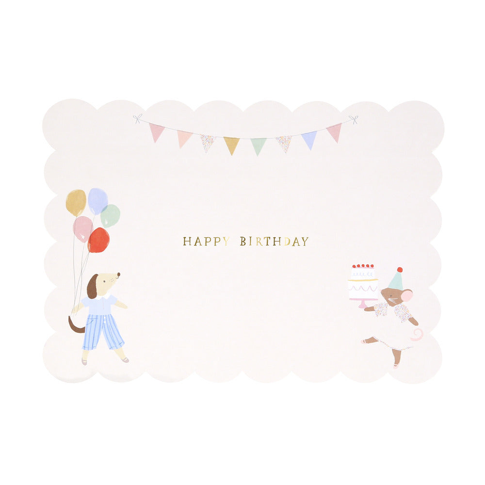 Tarjeta -  fiesta de animalitos (happy birthday)