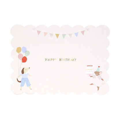 Tarjeta -  fiesta de animalitos (happy birthday)