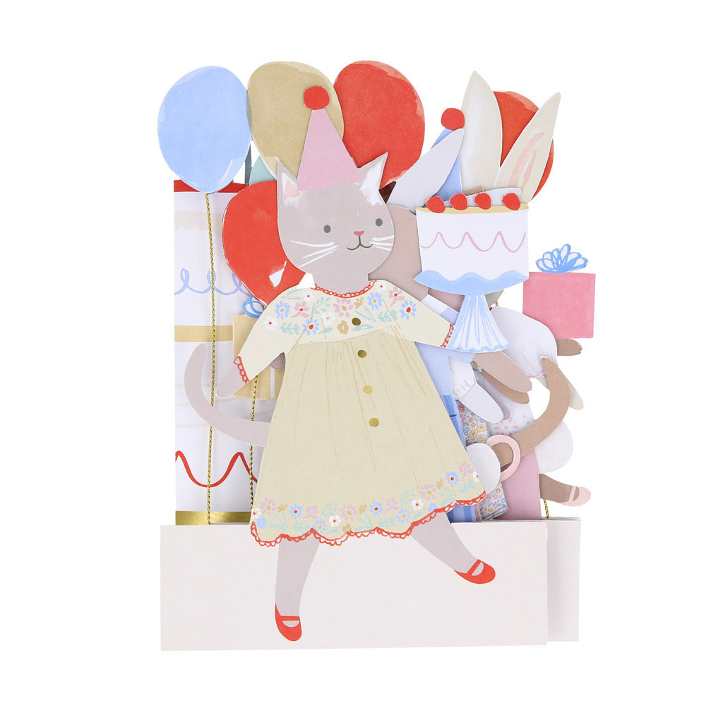 Tarjeta -  fiesta de animalitos (happy birthday)