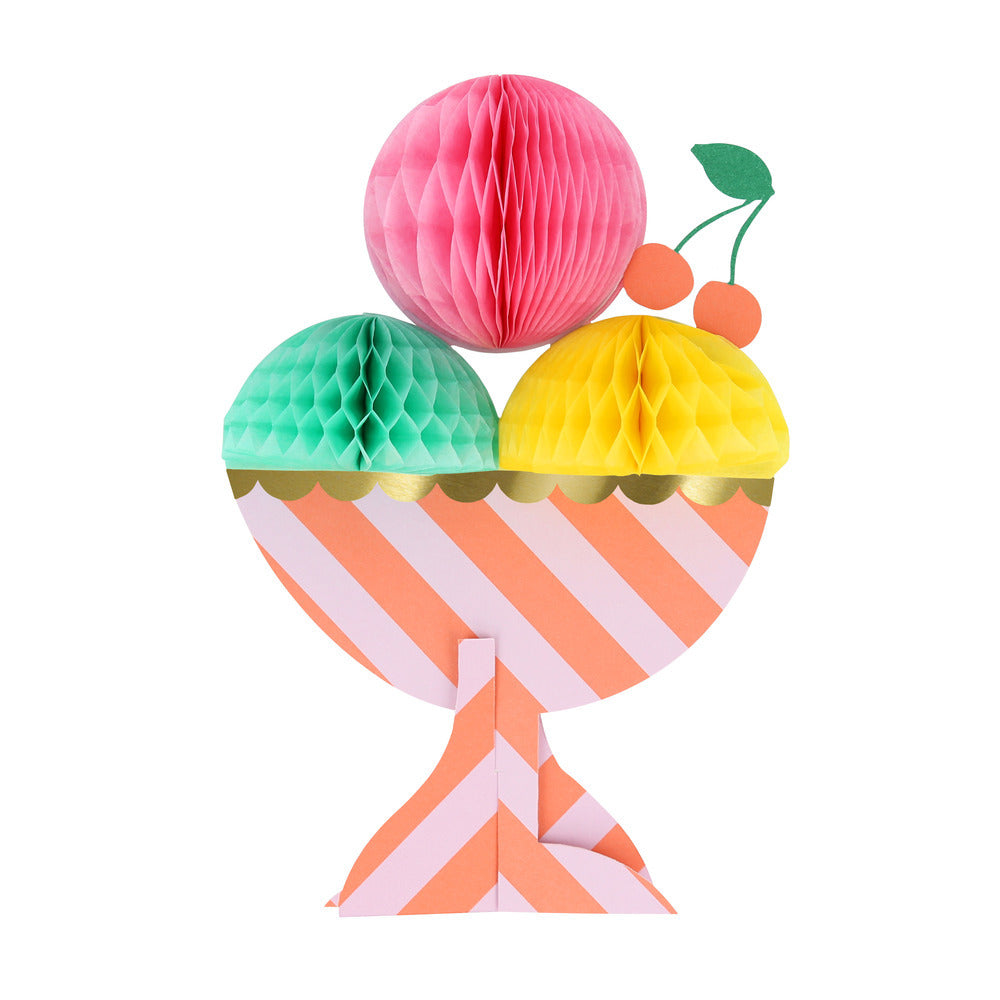 Tarjeta - copa de helado (happy birthday)
