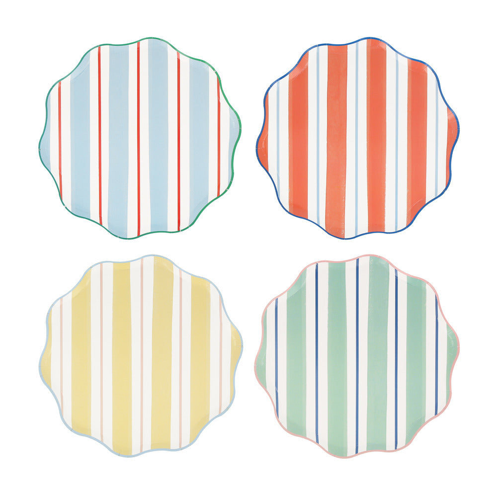 Platos preppy stripes - medianos
