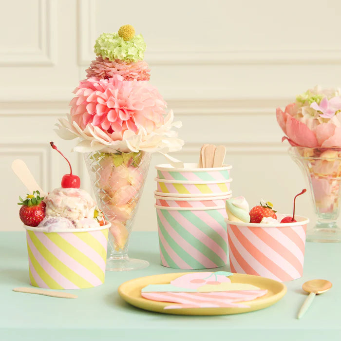 Vasitos y cucharas para helados