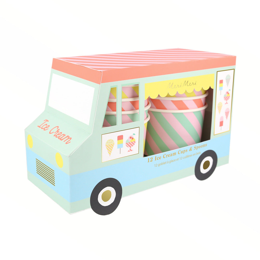 Vasitos y cucharas para helados