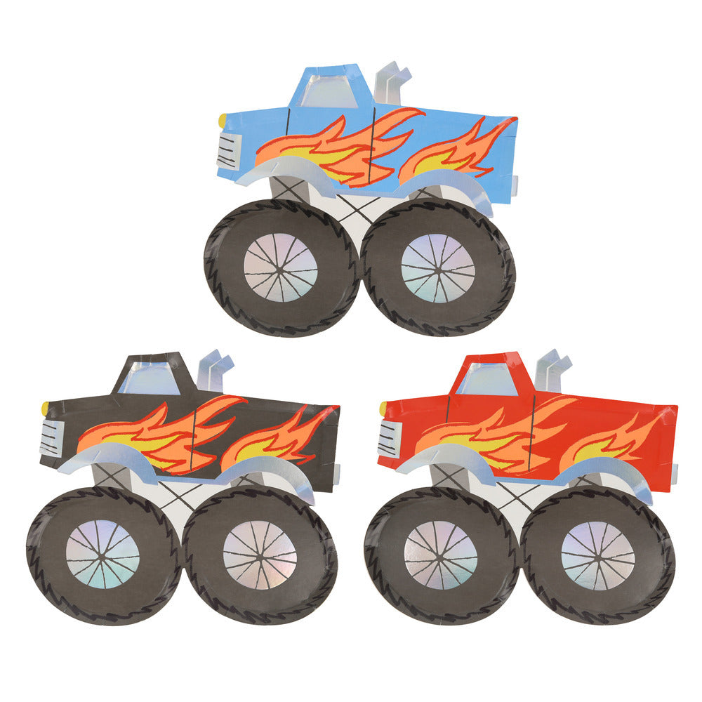 Platos con forma de monster truck