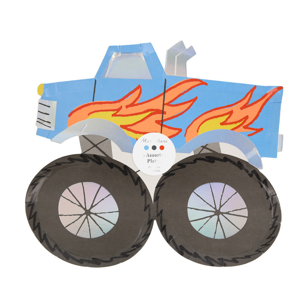 Platos con forma de monster truck
