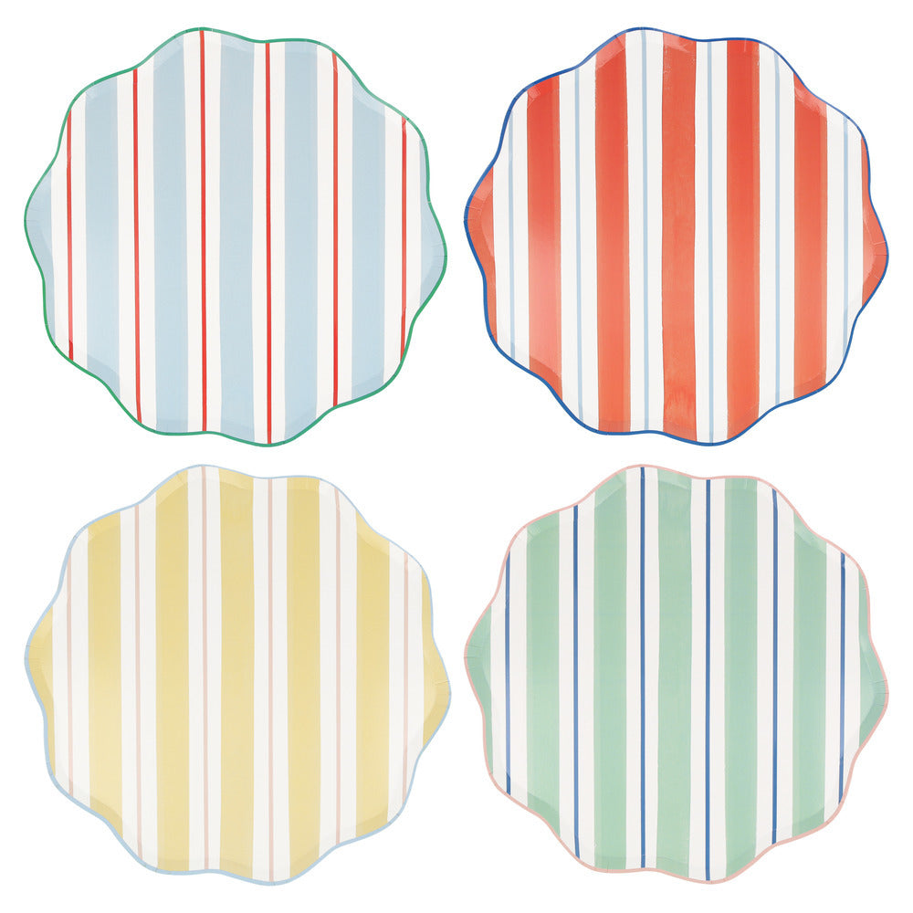Platos preppy stripes - grandes