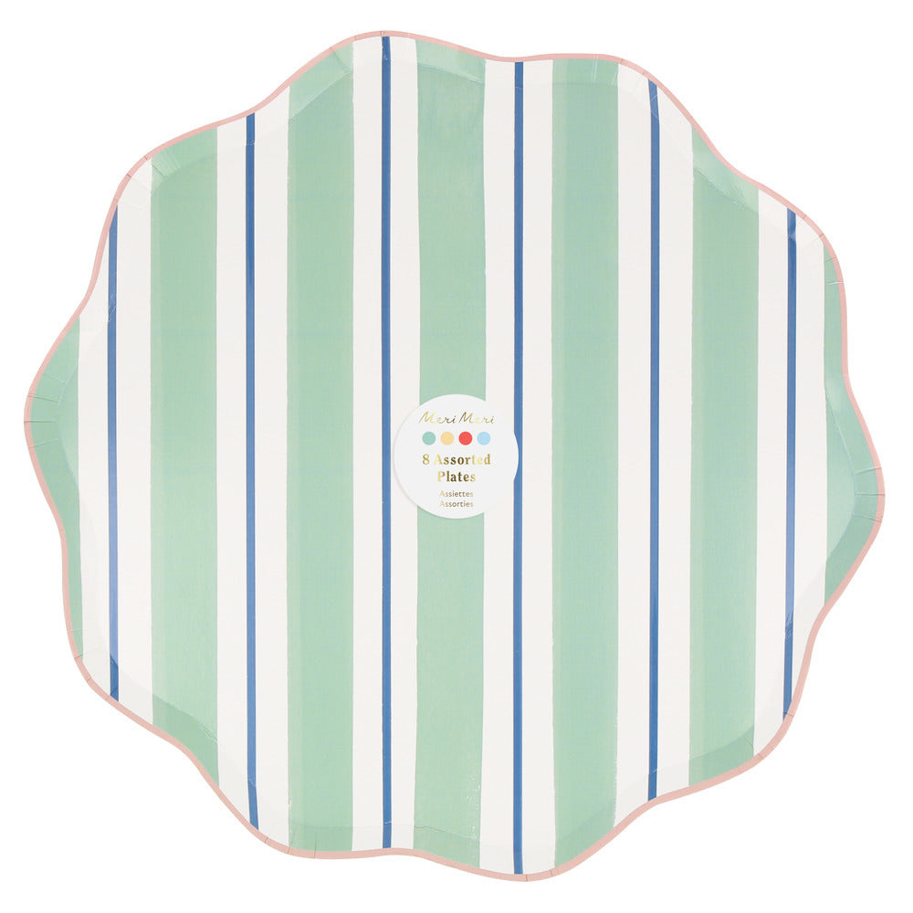 Platos preppy stripes - grandes