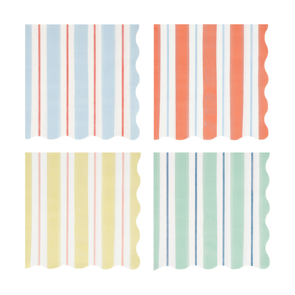 Servilletas preppy stripes - grandes